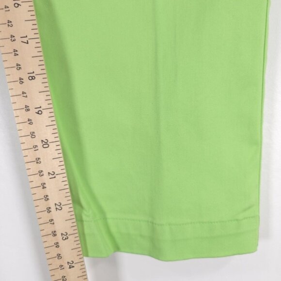 RALPH LAUREN GOLF Bright Green Cotton Stretch Pants Women's No Size Tag 8-10 M - Picture 7 of 10